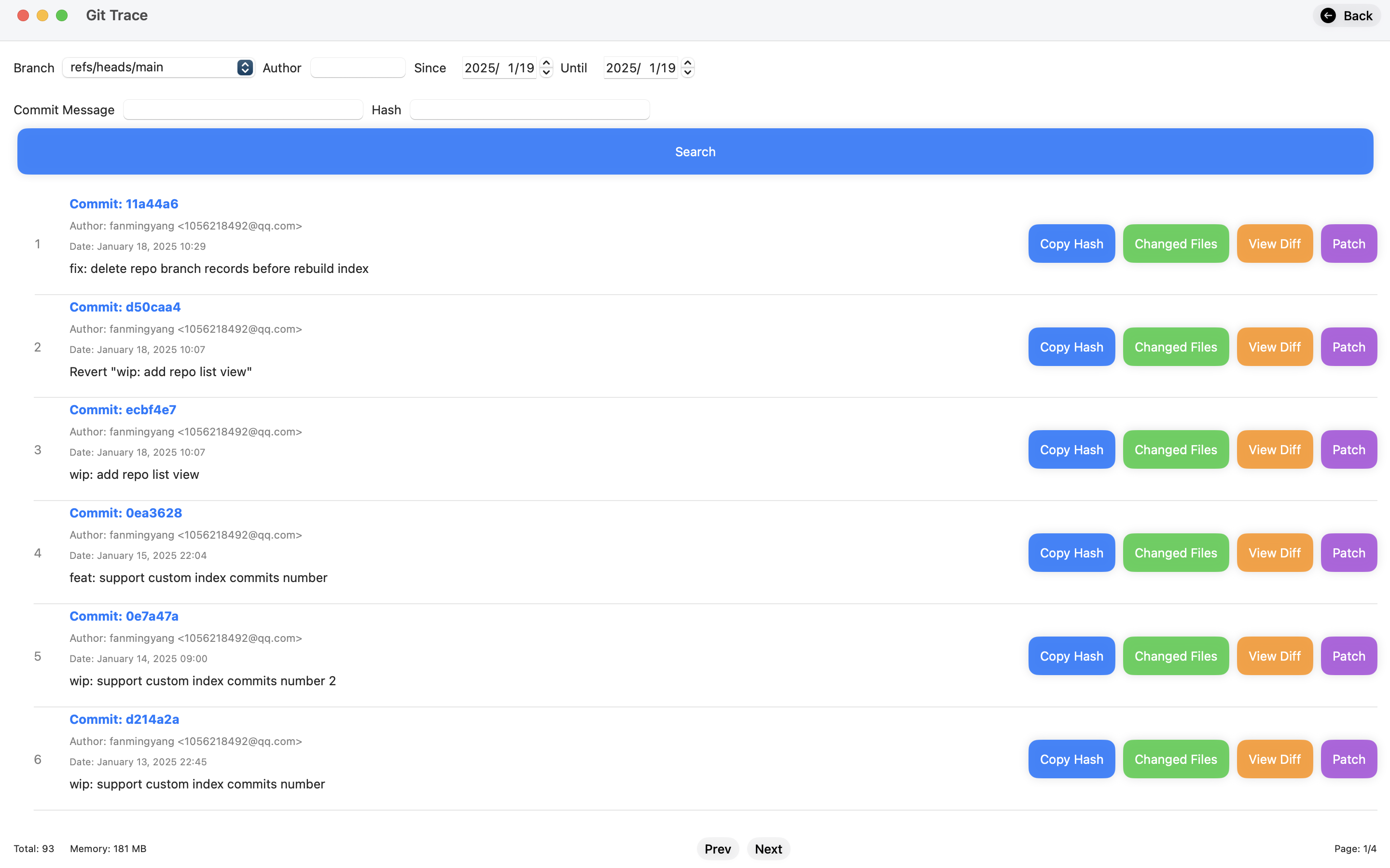 Commit History - Light